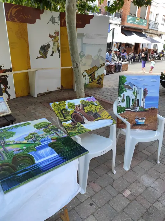 Semana Cultural, cuadros y exposicion Quijote