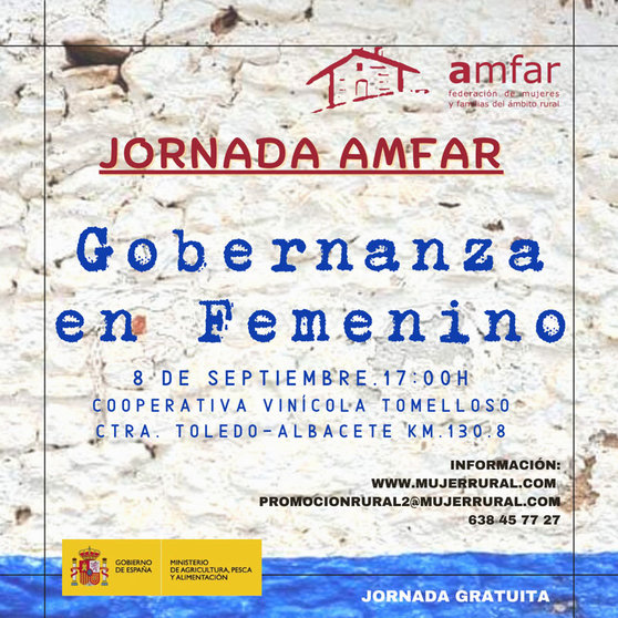 Cartel de la Jornada “Gobernanza en Femenino”.