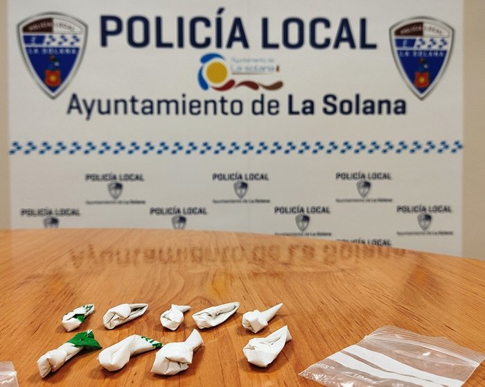 'Pollos' de cocaína incautada por la Policía Local