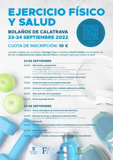 Estas jornadas denominadas 'Ejercicio físico y salud' se pondrán en marcha en colaboración con el Ayuntamiento de Bolaños los días 23 y 24 de septiembre.