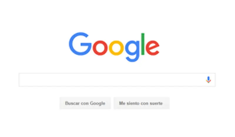 Página web de Google. Fuente: Wikipedia