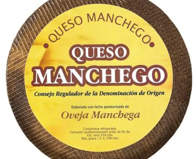 Etiqueta de la Denominación de Origen del Queso Manchego. Fuente: financialfood.es