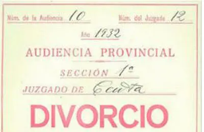 Uno de los primeros expedientes de divorcio en España. Fuente: diariodecadiz.es