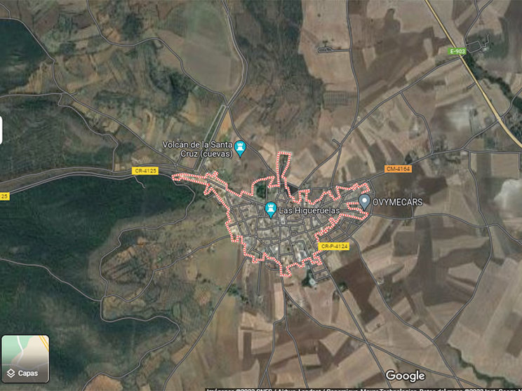 Imagen de Google Maps de la localidad de Alcolea de Calatrava.
