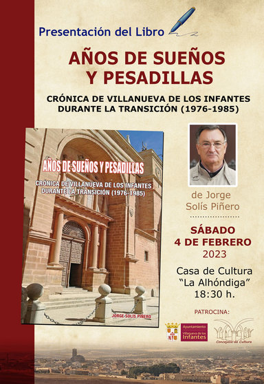 Cartel de la presentación del libro de Jorge Solís.
