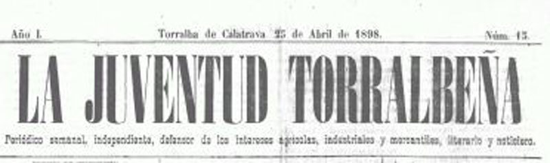 Cabecera del semanal “La Juventud Torralbeña”. Fuente: Biblioteca Virtual de Castilla La Mancha.