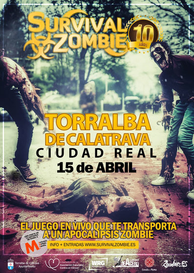 Cartel del Survival Zombie de Torralba.