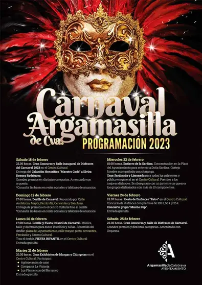 Cartel del carnaval de Argamasilla.