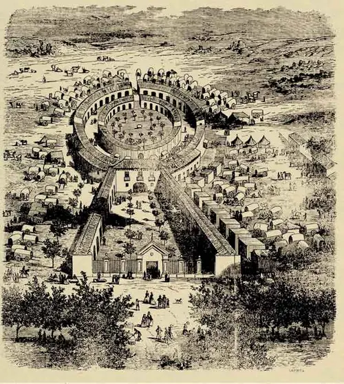 Recinto ferial en 1866. Fuente: cultura.castillalamancha.es