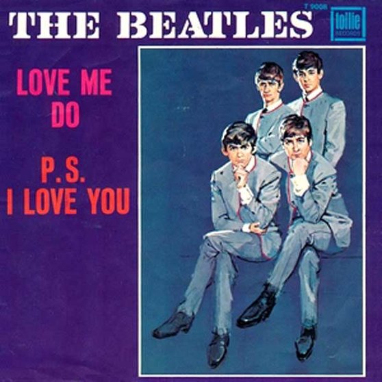 Portada del single de The Beatles, Love Me Do. Fuente: es.wikipedia.org