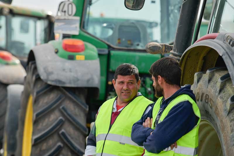 Cortes de carreteras en la provincia de Ciudad Real por las protestas de agricultores