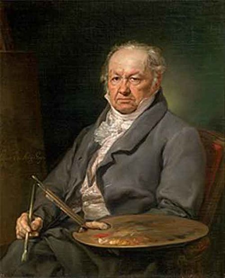 Retrato de Goya por Vicente López (1826). Fuente: es.wikipedia.org