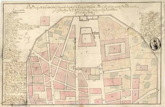 Plano de Ciudad Real a comienzos del siglo XIX. Fuente: miciudadreal.es