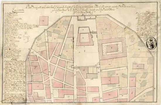 Plano de Ciudad Real a comienzos del siglo XIX. Fuente: miciudadreal.es