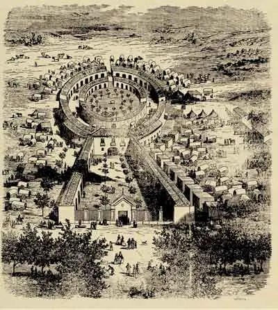 Recinto ferial de Albacete en 1866. Fuente: cultura.castillalamancha.es
