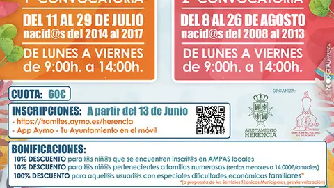 Cartel de la Escuela de Verano de Herencia.