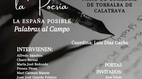 Cartel del recital 'Palabras al campo' en Torralba de Calatrava