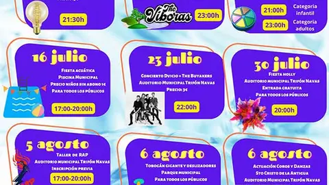 Cartel del Verano Cultural 2022 de Piedrabuena.
