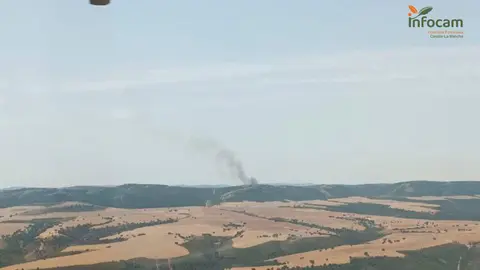 Incendio forestal en Puebla de Don Rodrigo.