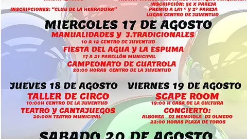 Actividades de la semana de la juventud.