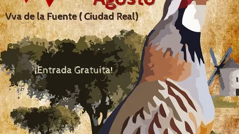 Cartel de feria Mencatur en Villanueva de la Fuente.