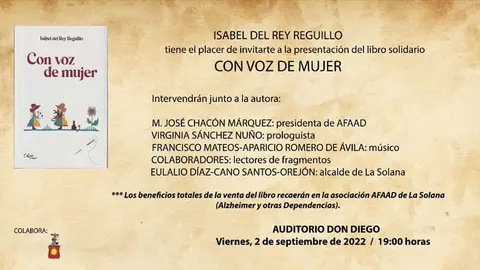 Invitaci&oacute;n a la presentaci&oacute;n del libro.
