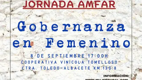 Cartel de la Jornada &ldquo;Gobernanza en Femenino&rdquo;.