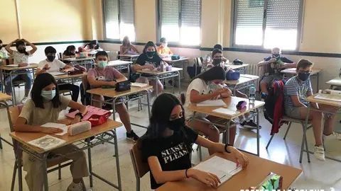 Imagen de archivo de un aula del IES Modesto Navarro.