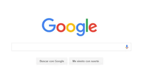 P&aacute;gina web de Google. Fuente: Wikipedia