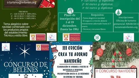 Carteles de los diferentes concursos navide&ntilde;os.