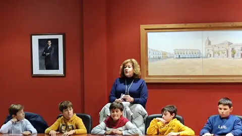 plenos infantiles, ni&ntilde;os y alcaldesa