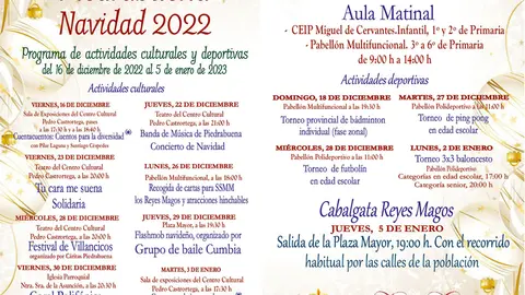 Programaci&oacute;n de estas navidades en Piedrabuena.