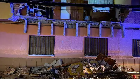 Estado en el que ha quedado la fachada.