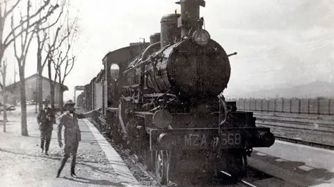 El primer tren Madrid-Aranjuez. Fuente: aranjuezenunclick.org
