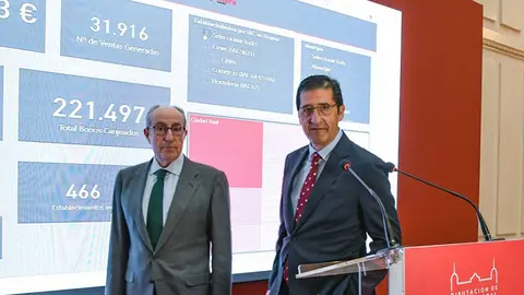 El presidente de la C&aacute;mara de Comercio de Ciudad Real, Mariano Le&oacute;n, y el presidente de la Diputaci&oacute;n, Jos&eacute; Manuel Caballero.