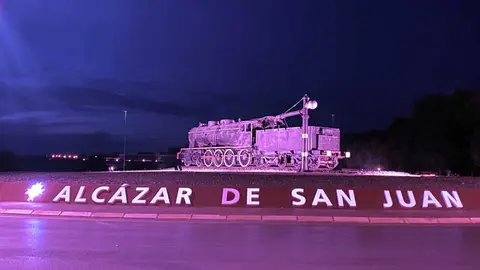Rotonda de la m&aacute;quina del tren.