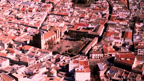 Imagen a&eacute;rea de Moral de Calatrava. Fuente: cultura.castillalamancha.es