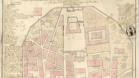 Plano de Ciudad Real a comienzos del siglo XIX. Fuente: miciudadreal.es