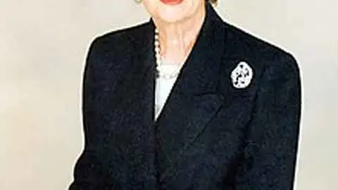 Margaret Thatcher fotografiada por Terence Donovan (1995).&nbsp;Fuente: es.wikipedia.org