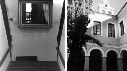 Claustro y escalera del instituto femenino. Fuente: iesstamariadealarcos.wordpress.com