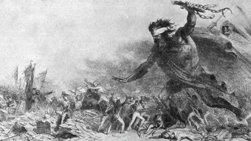 “La barbarie y el cólera entrando en Europa”.
Fuente: Wikipedia Commons.