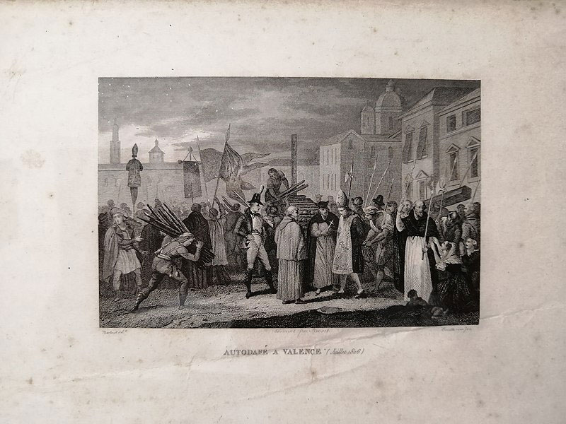 “Autodafé a Valence (Juillet 1826)”. Fuente: Wikipedia