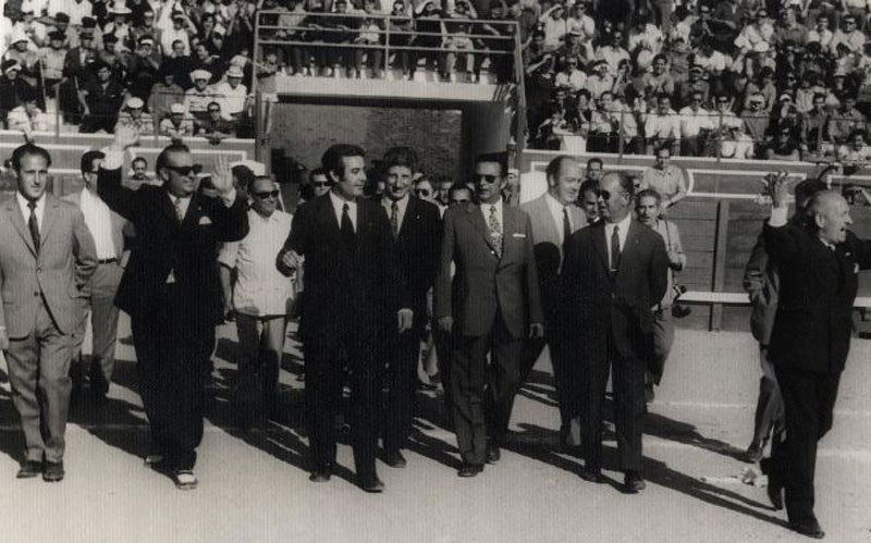 Momento de la inauguración de la nueva Plaza de Toros.

                Fuente: Ángel Martín-Fontecha en lavozdetomelloso.com