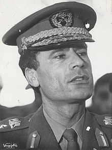 Retrato de El Gadafi cuando accedió al poder. Fuente: Wikipedia
