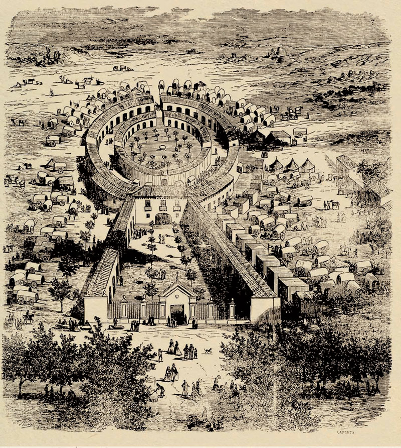Recinto ferial en 1866. Fuente: cultura.castillalamancha.es