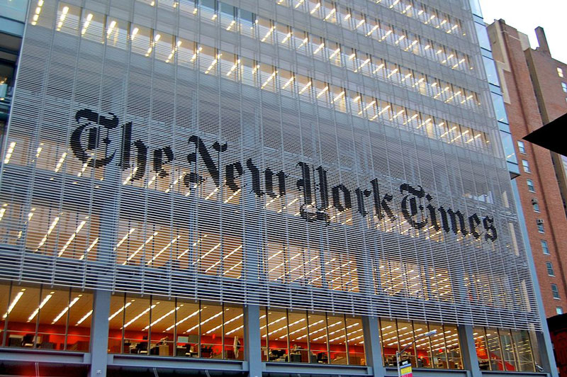 Fachada del edificio de The New York Times en Nueva York. Fuente: Wikipedia