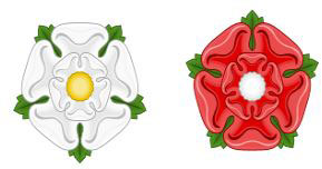 Las dos rosas que representan a cada estirpe combatiente. Fuente: wikiz.com
