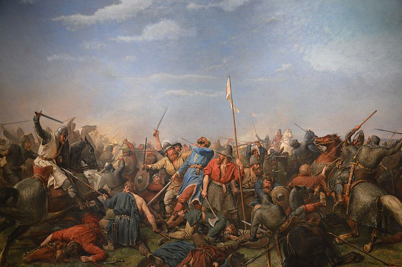 “The Battle of Stamford Bridge” por Peter Nicolai Arbo. Fuente: Wikipedia