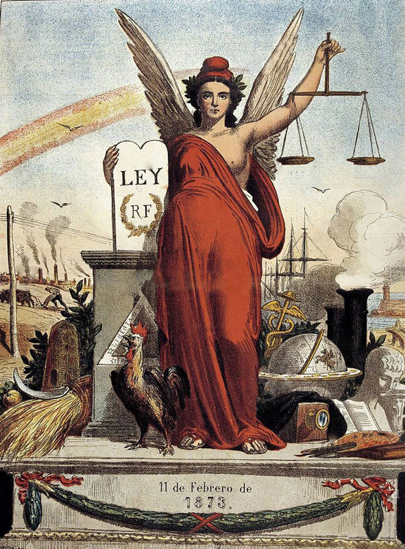Alegoría de la Primer República. Fuente: es.wikipedia.org