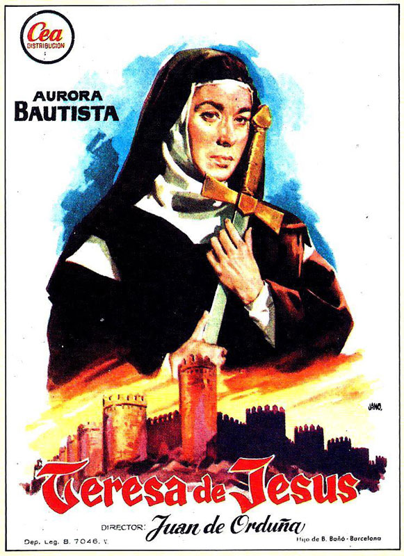 La actriz Aurora Bautista como Santa Teresa. Fuente: Filmaffinity.com